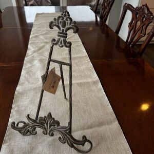 Decorative Metal Display Easel - Antique Gray
